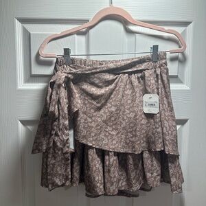 Floral Brown Women's Skort size XL